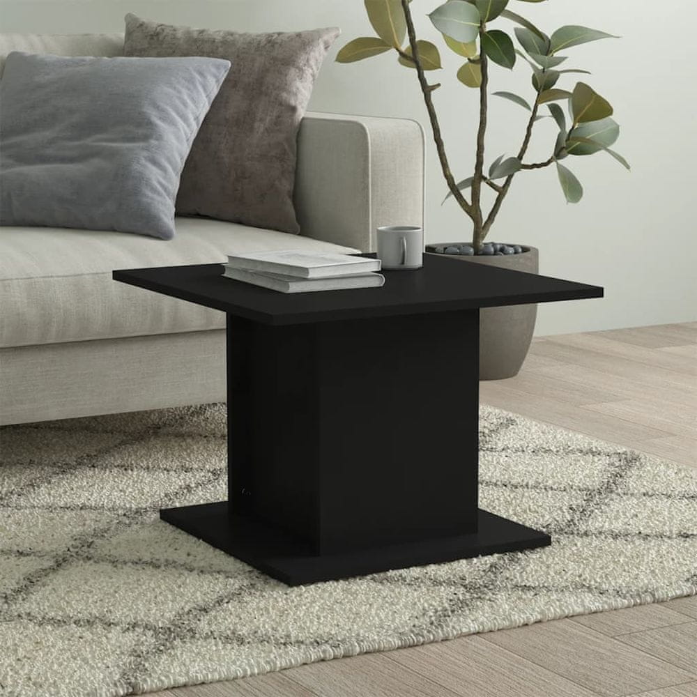 Vidaxl Konferenčný stolík, čierny, 55,5x55,5x40 cm, drevotrieska